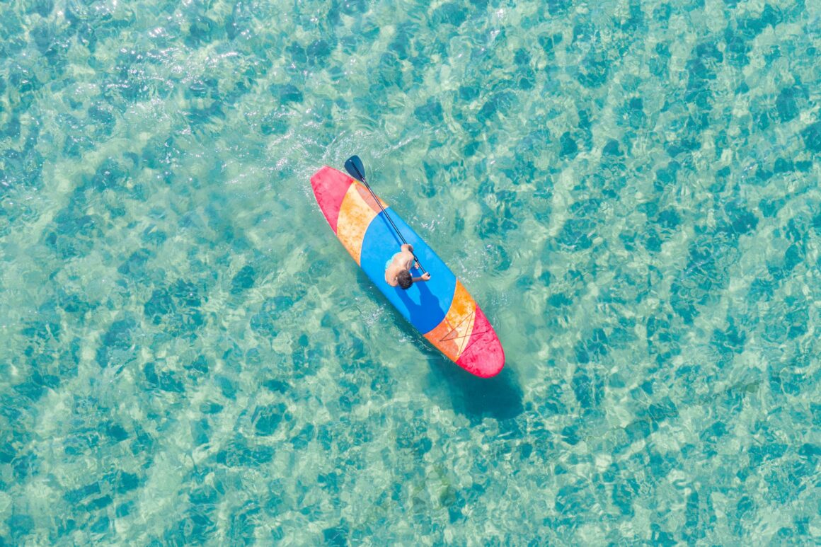 Paddle vue du ciel