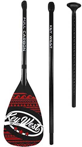 Pagaie de paddle full carbon réglable en 3 parties de Key West